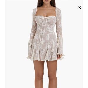 House of CB Cream Annalissa Lace Dress